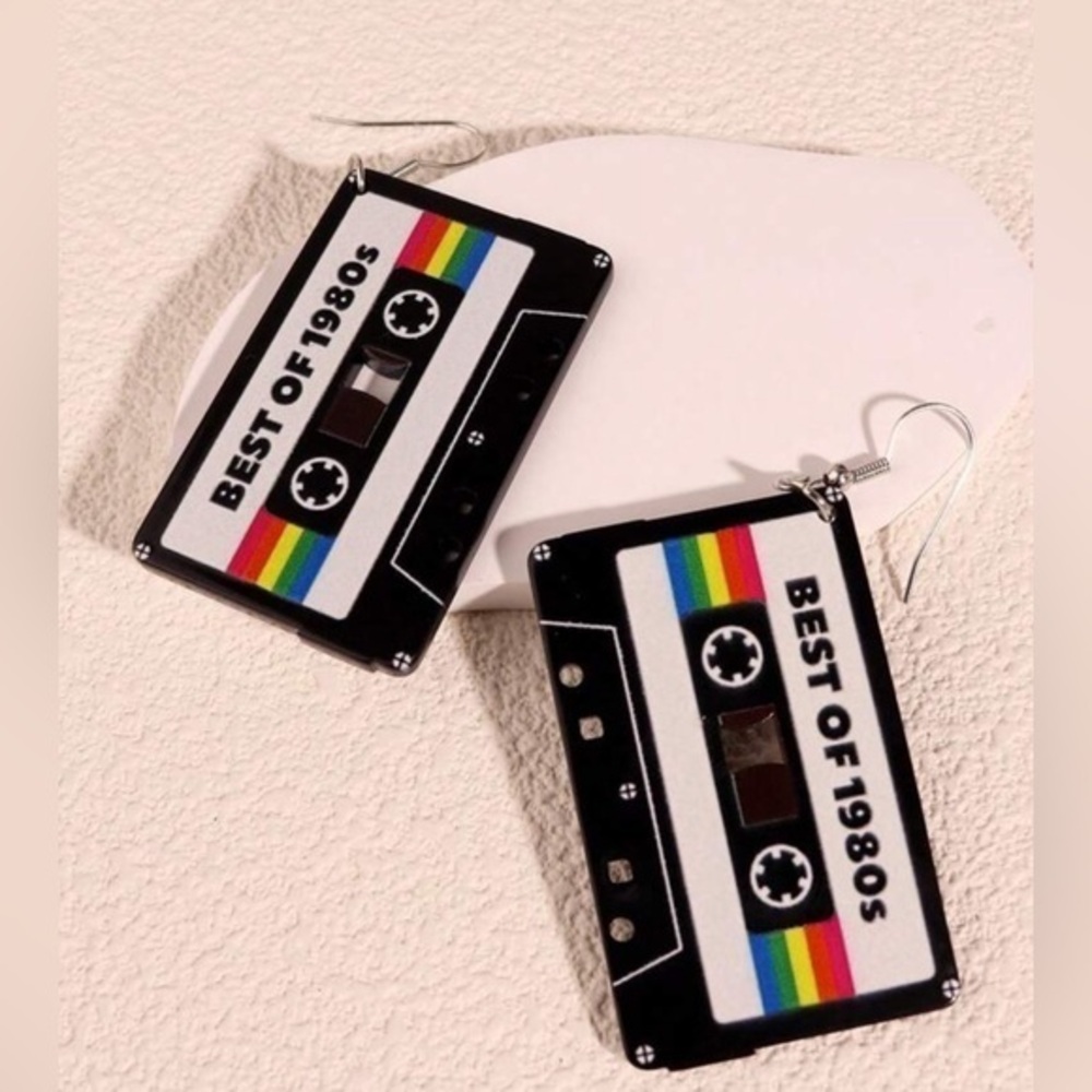 ✨NEW Urban Outfitters Black and White Cassette Earrings